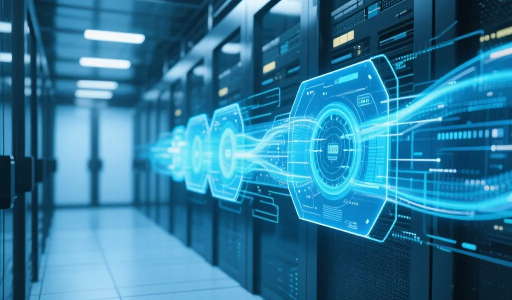 数据中心与信息展示结构示意图